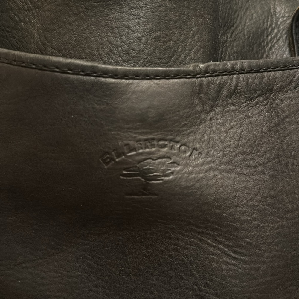 Ellington Black Leather Tote Bag purse Laptop - Picture 2 of 9
